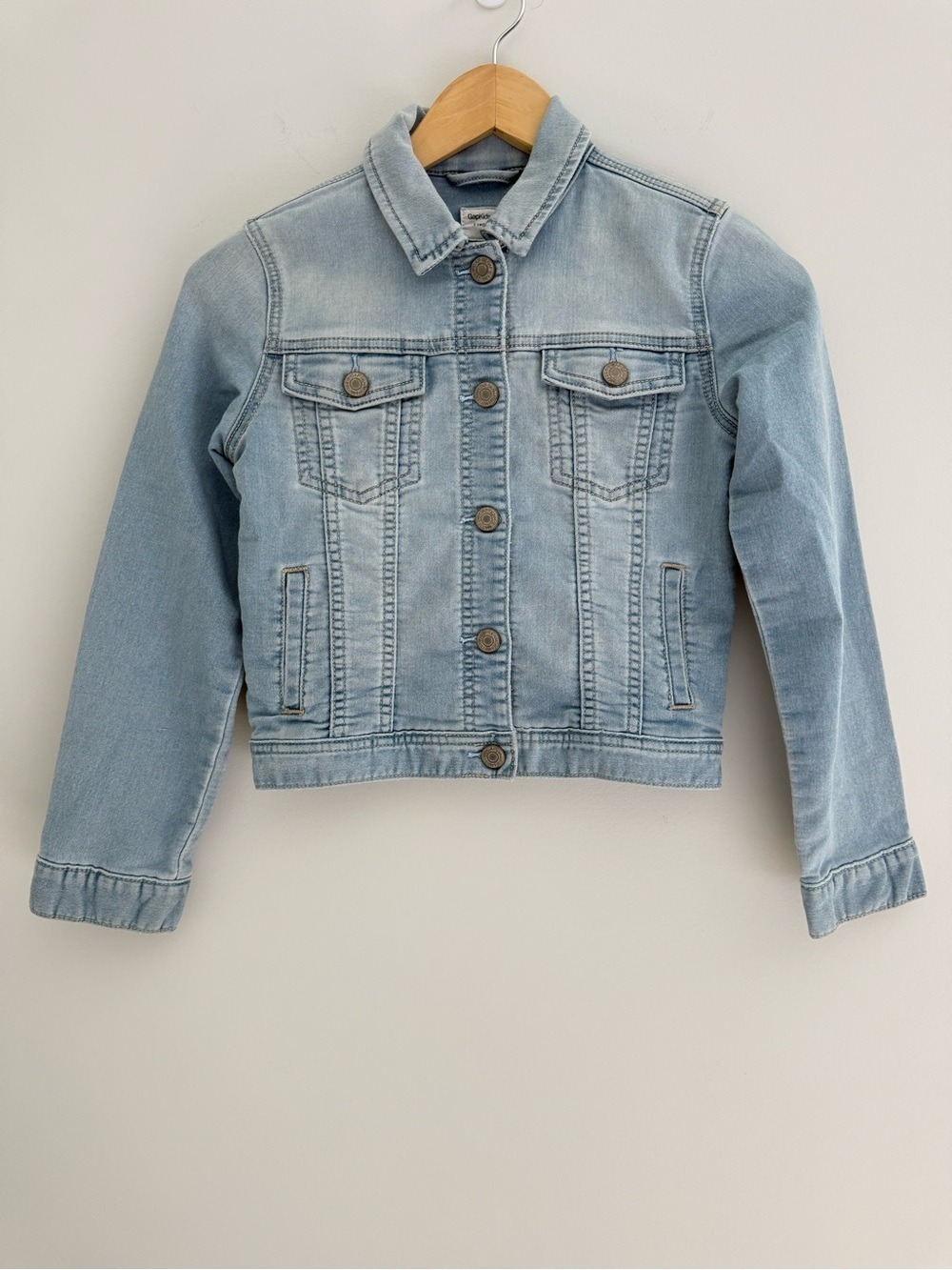 Gap Super Soft Girl Denim Jean Jacket Light Wash Size Large - Picture 3 of 13
